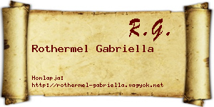 Rothermel Gabriella névjegykártya